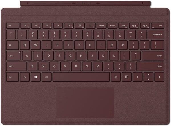 Microsoft Surface Pro laptop keyboard cover in red